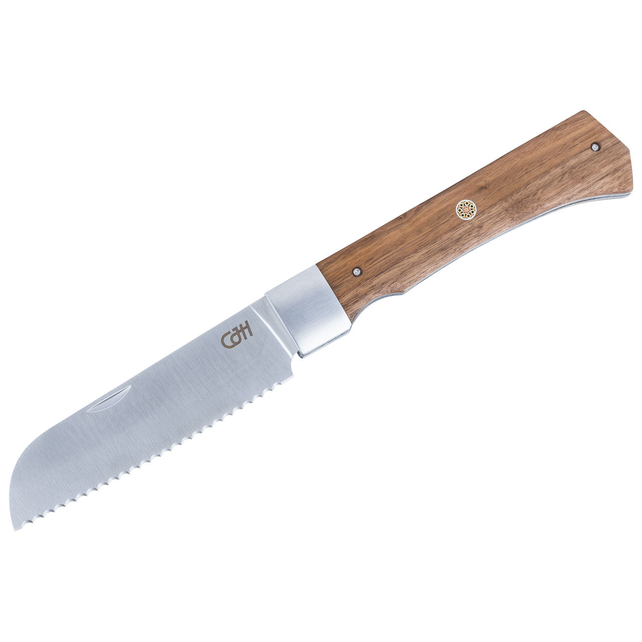 CJH Outdoor Santoku-Messer, Walnussholz, Taschenmesser