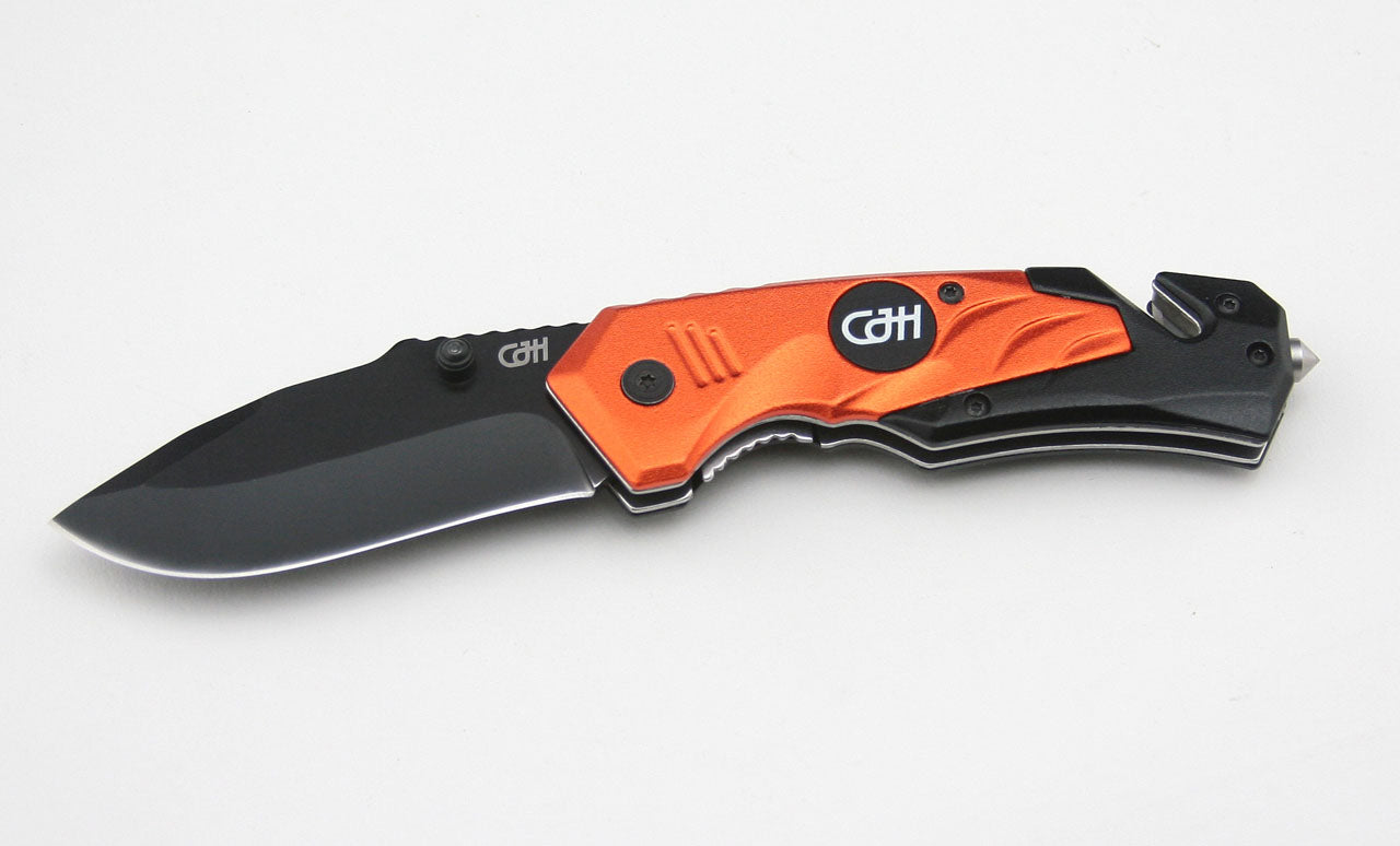 CJH Rettungsmesser mit Clip, orange
