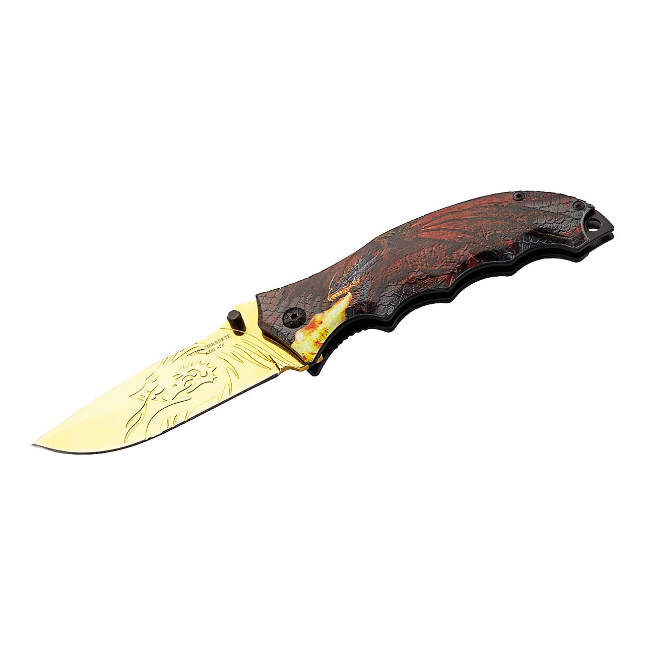 Herbertz Einhandmesser, Drachen-Motiv
