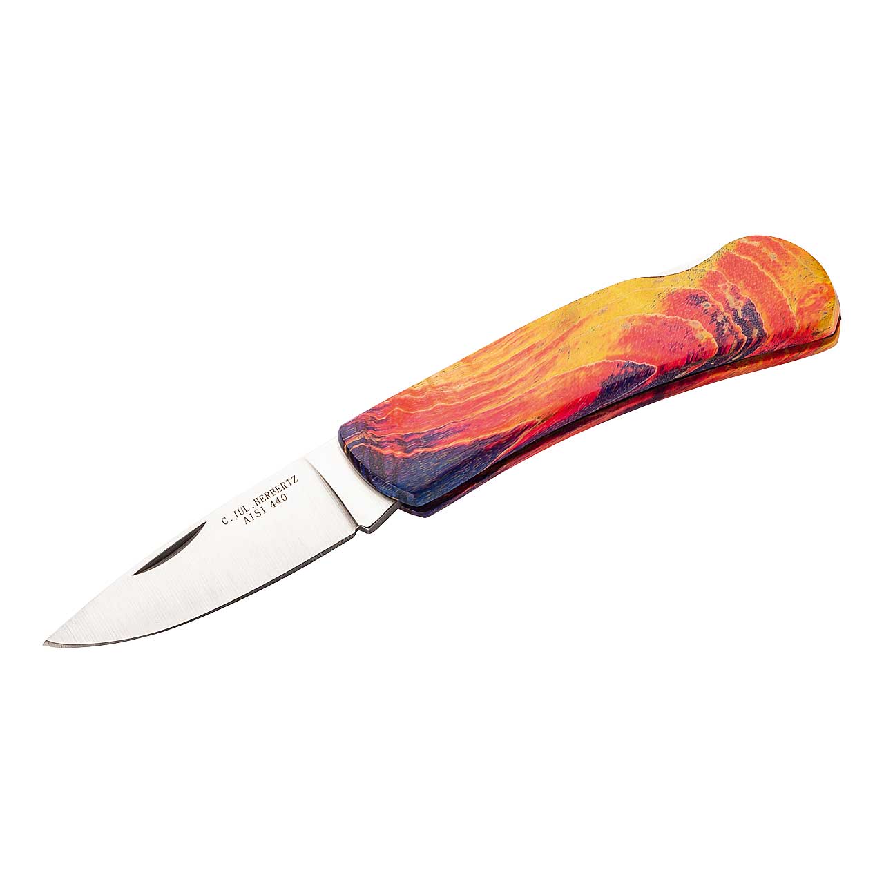 Herbertz Taschenmesser, Wurzelholz, Lava