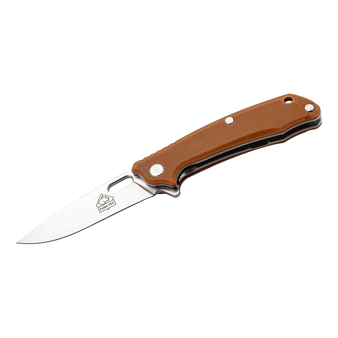Puma TEC Einhandmesser mit Clip, G10, braun