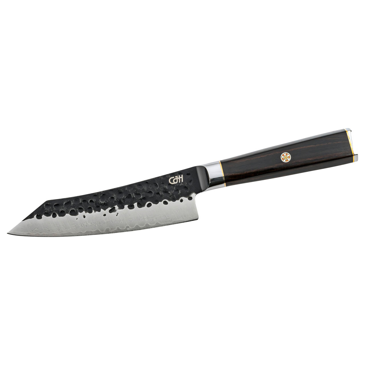 CJH Kiritsuke-Messer klein, 67-Lagen Damast, Ebenholz