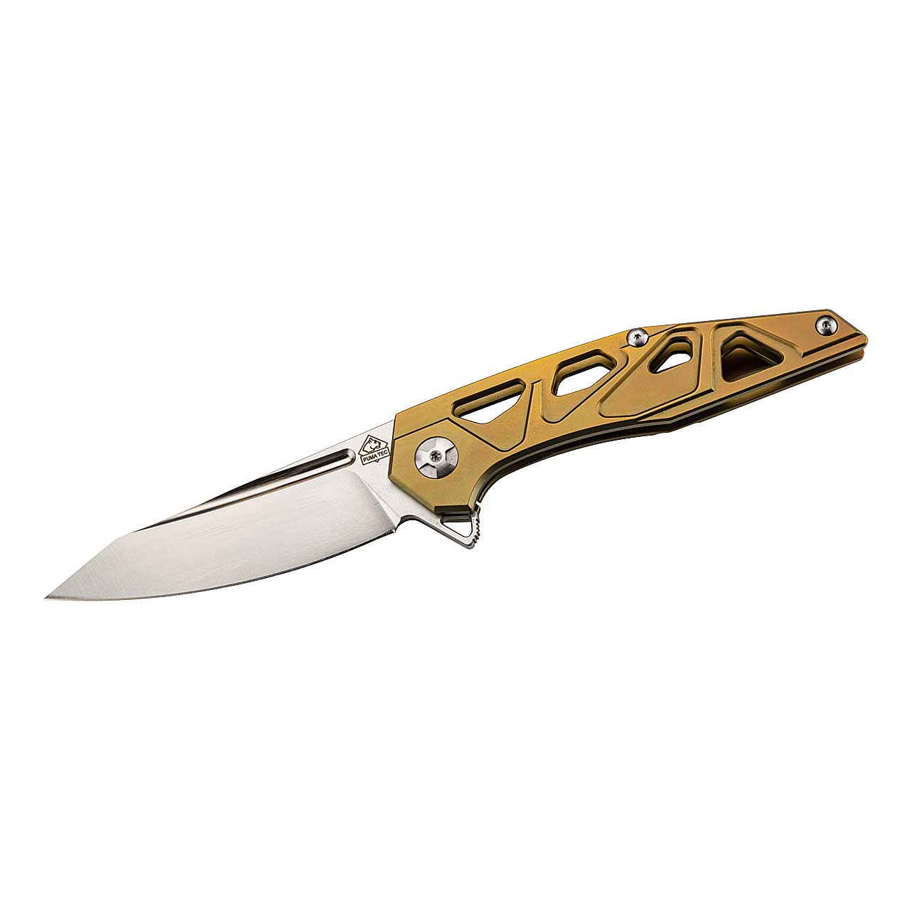 Puma TEC BRONZE FINISH Einhandmesser mit Clip, Titan
