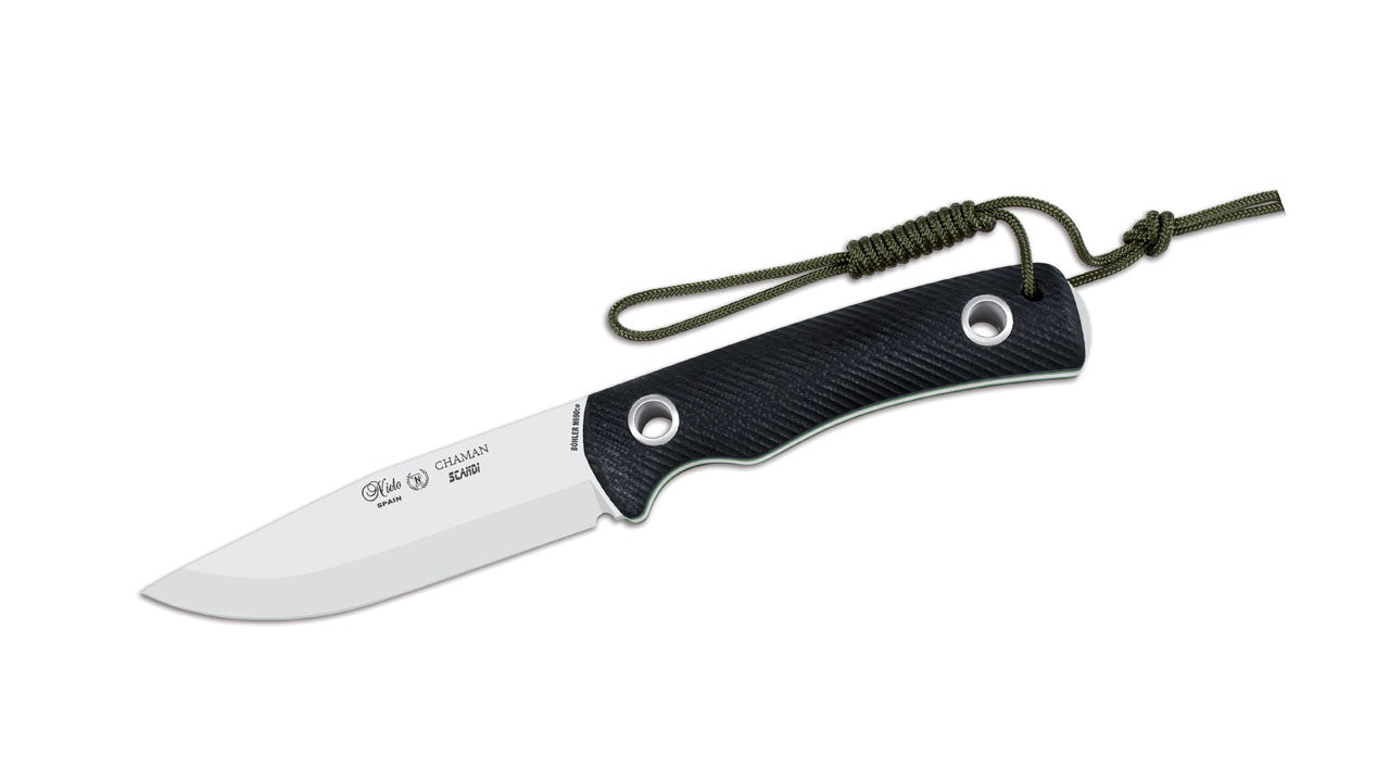 Nieto CHAMAN SCANDI Gürtelmesser, G10, schwarz