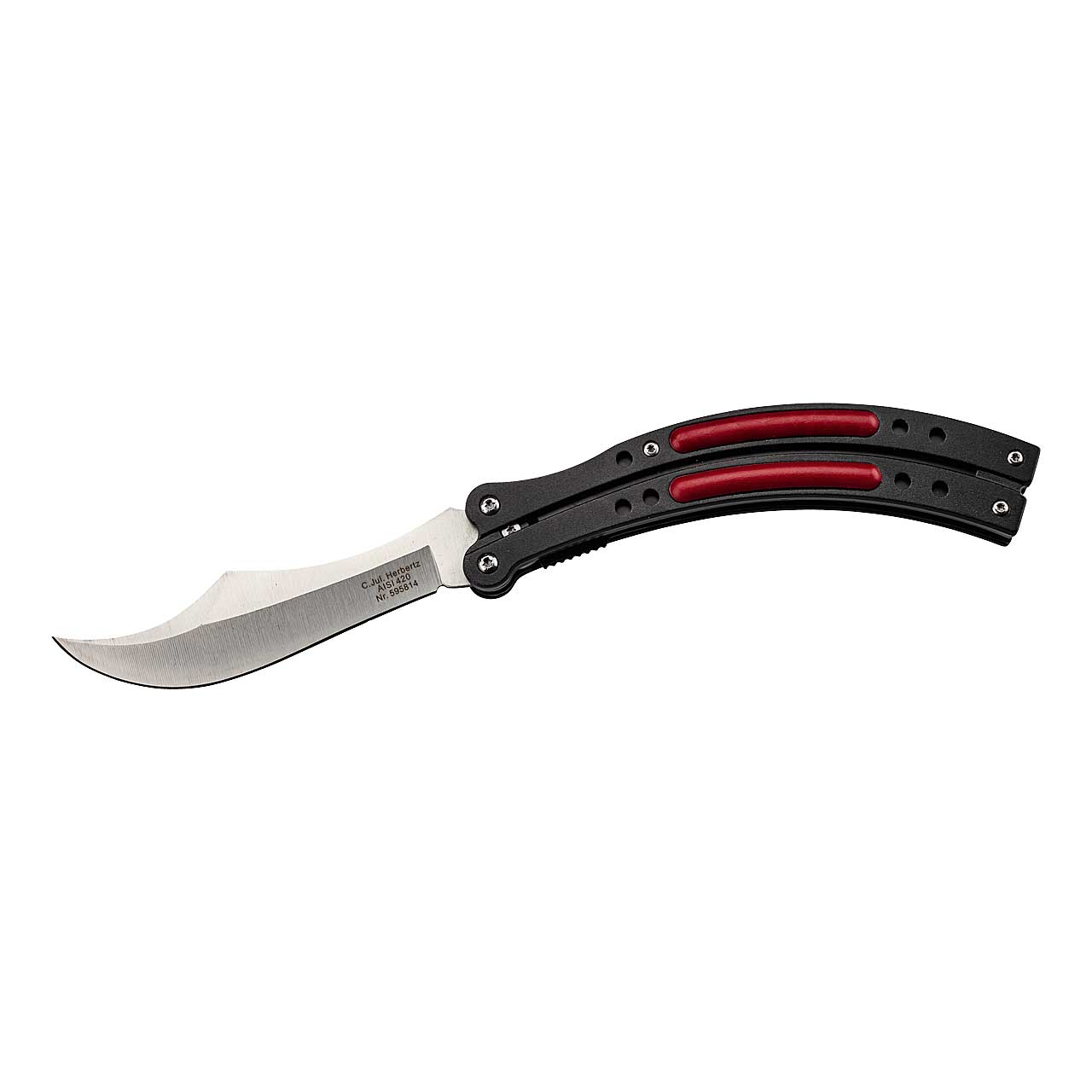 Herbertz Taschenmesser, schwarz/rot