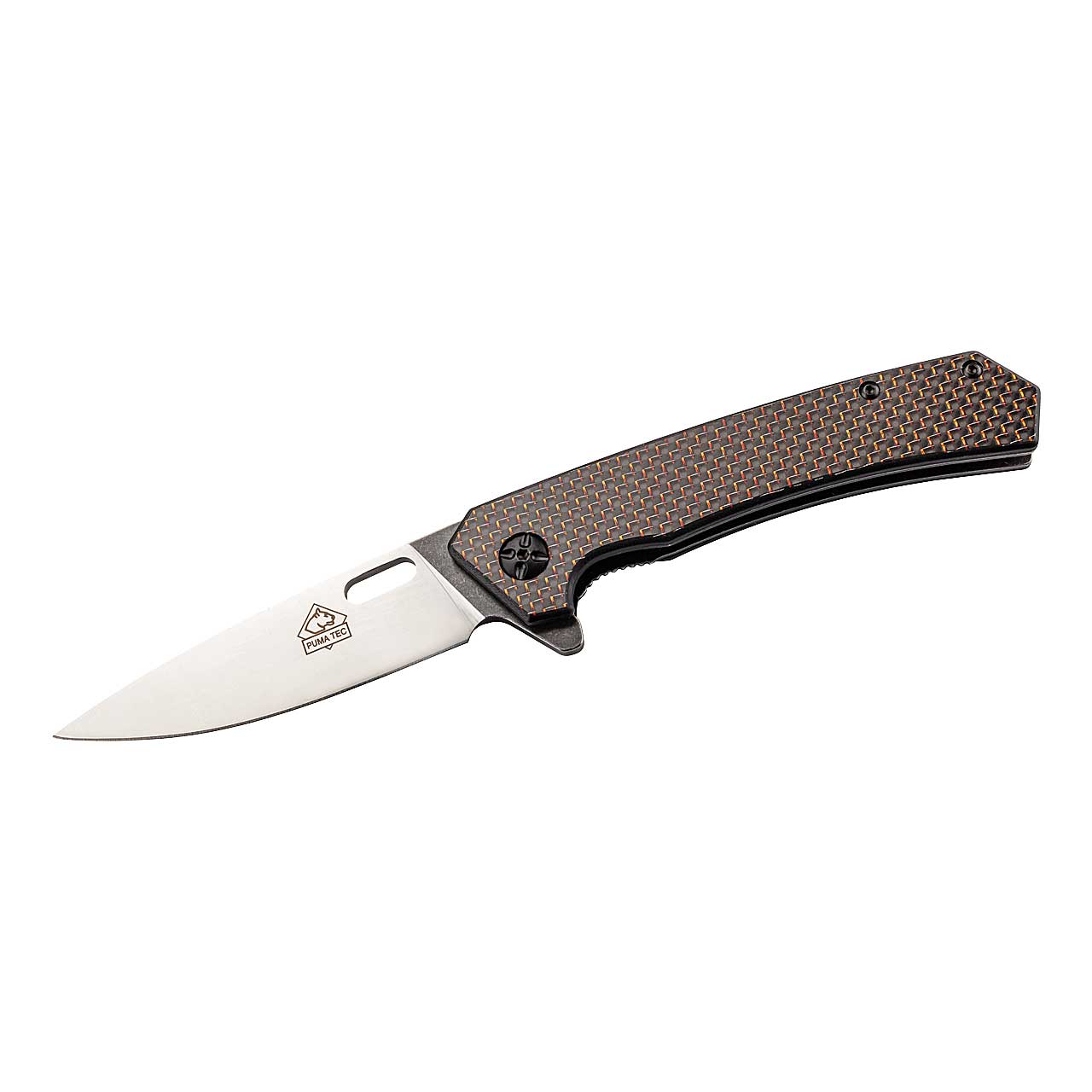 Puma TEC Einhandmesser mit Clip, Carbon, AISI 420