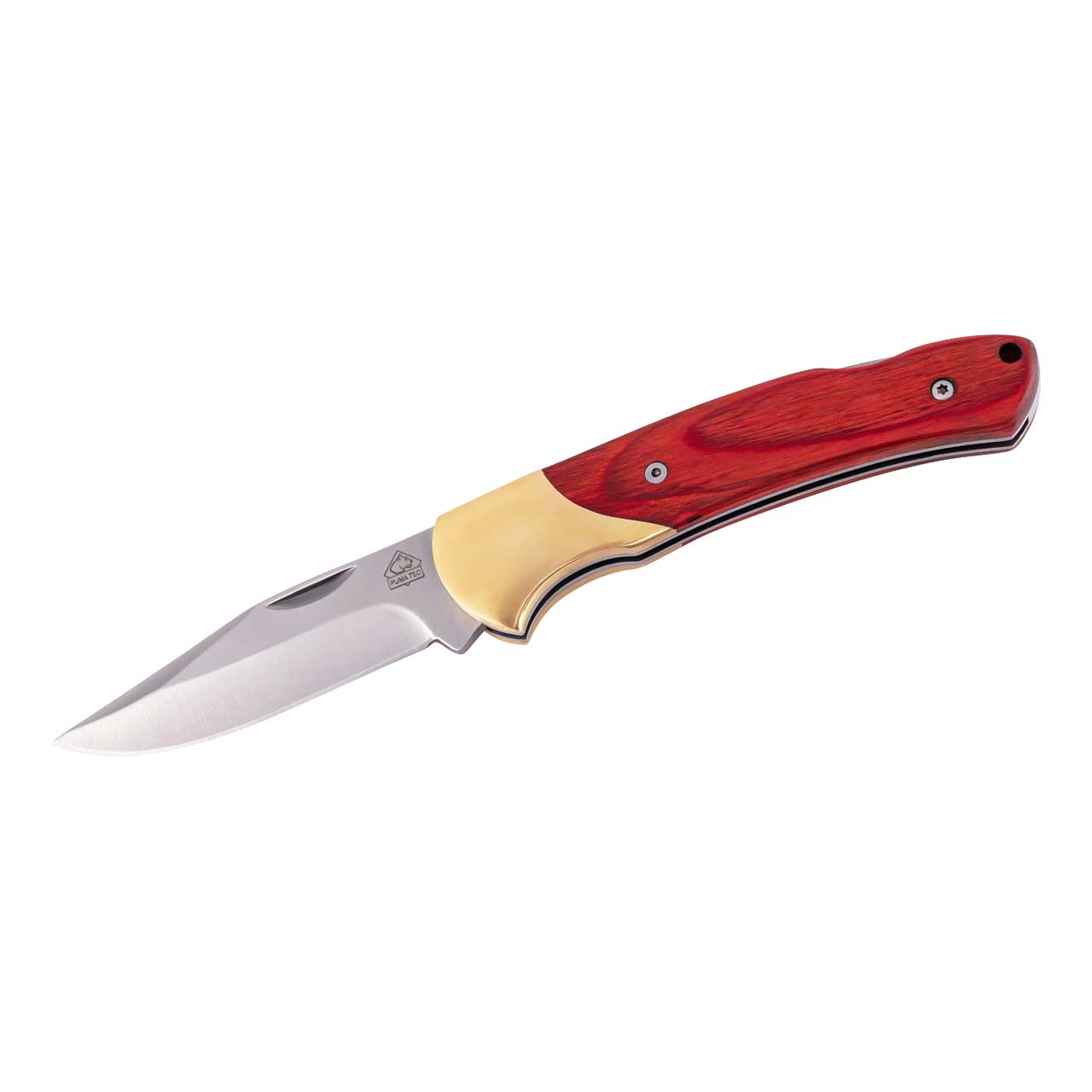 Puma TEC Taschenmesser, Pakkaholz, gold
