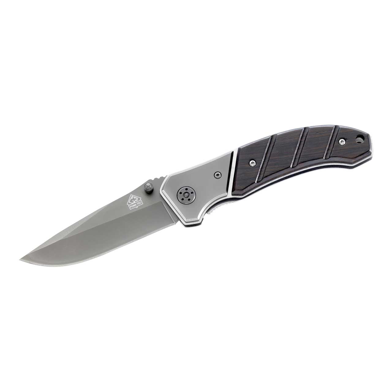 Puma TEC Einhandmesser mit Clip, Ebenholz/titanisiert
