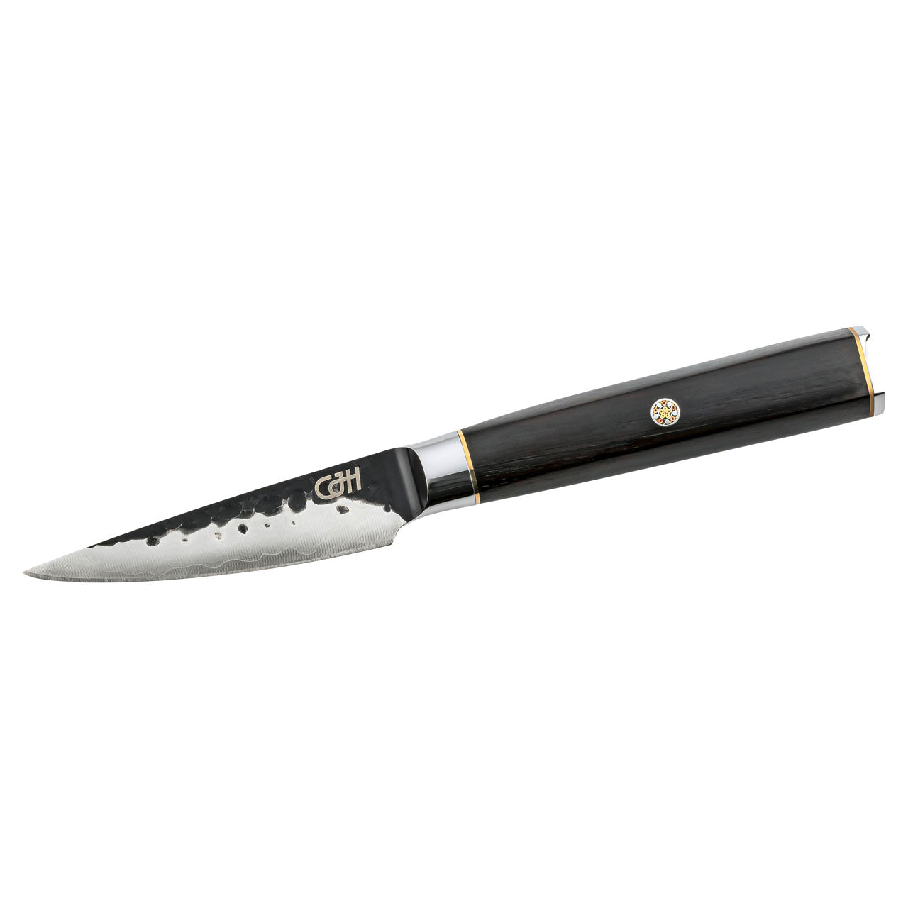 CJH Schälmesser, 67-Lagen Damast, Ebenholz