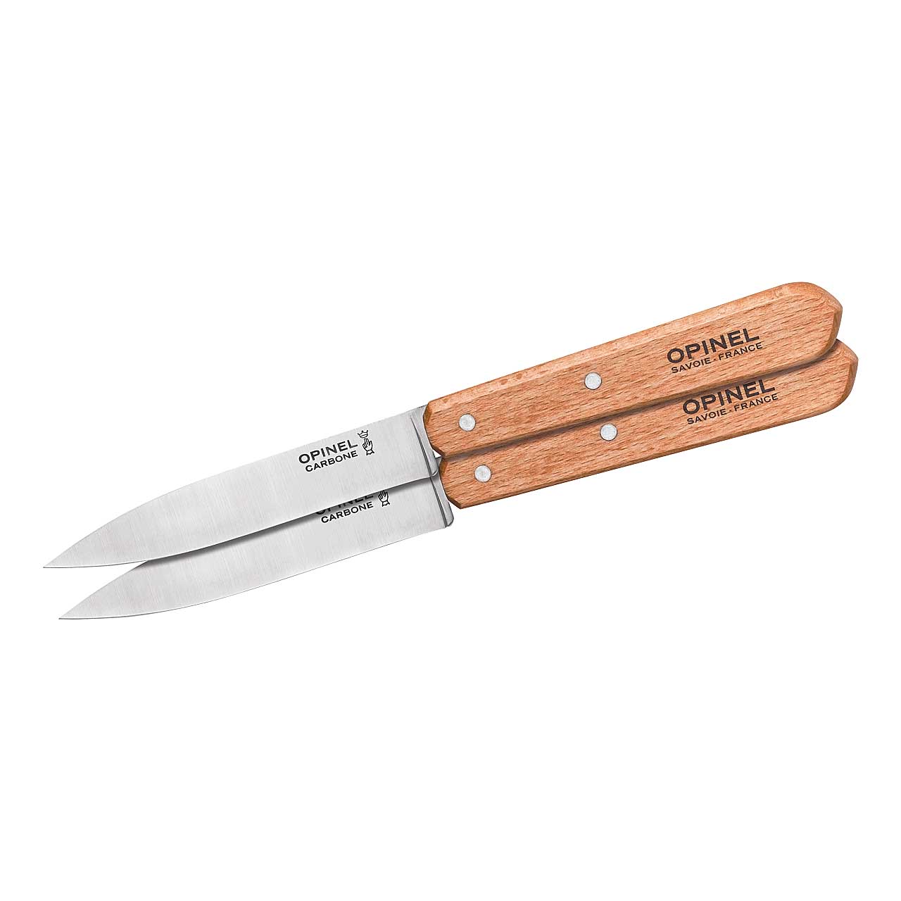 Opinel No 102 Küchenmesser, Carbon, 2 Stück