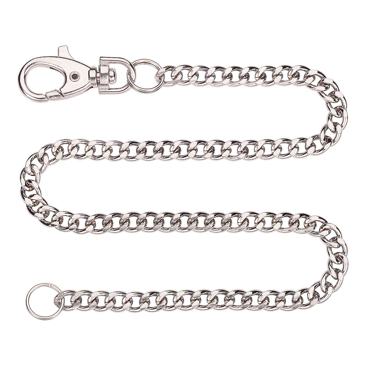 CJH Stabile Kette mit Ring, 43 cm
