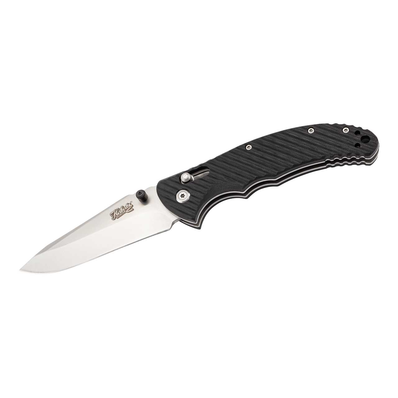Herbertz Selektion Einhandmesser, G10, CNC-gefräst, schwarz