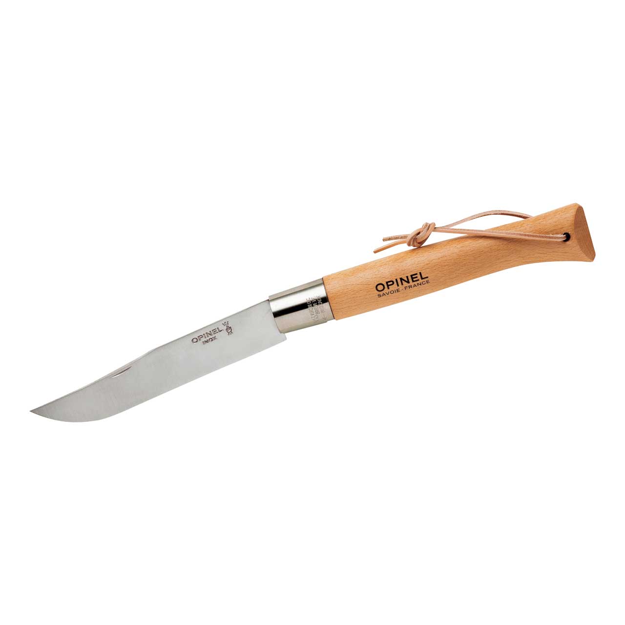 Opinel No 13 Taschenmesser mit Kordel, Edelstahl