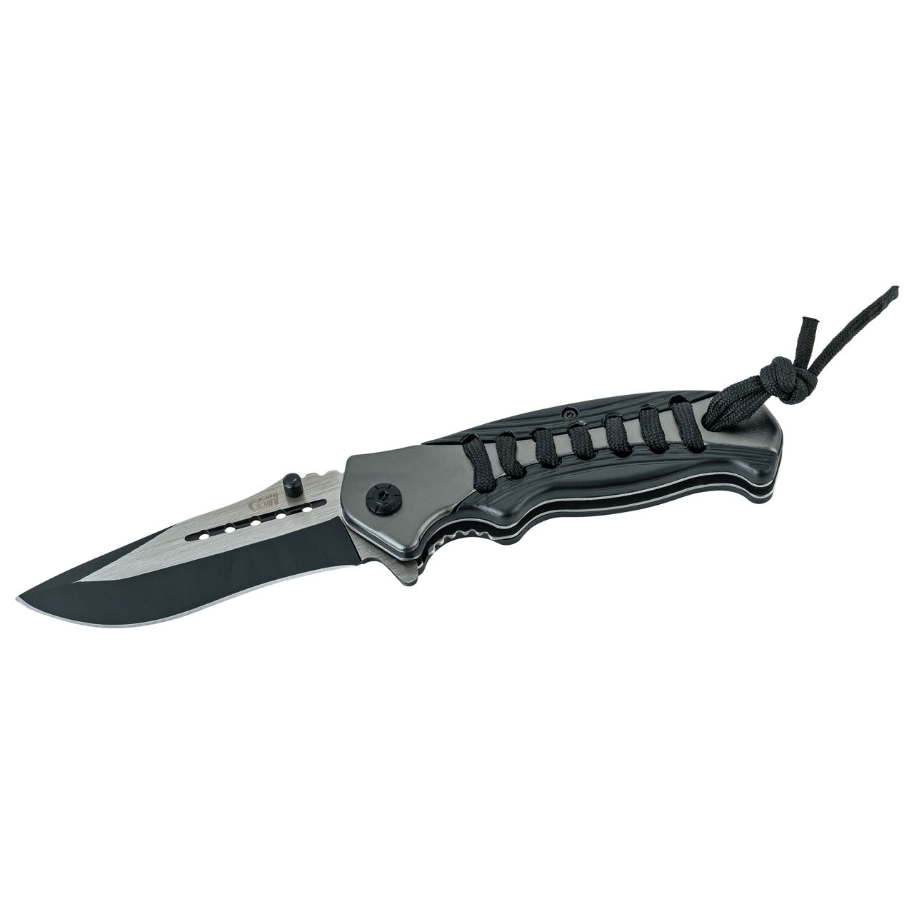 CJH Einhandmesser, silber/schwarz