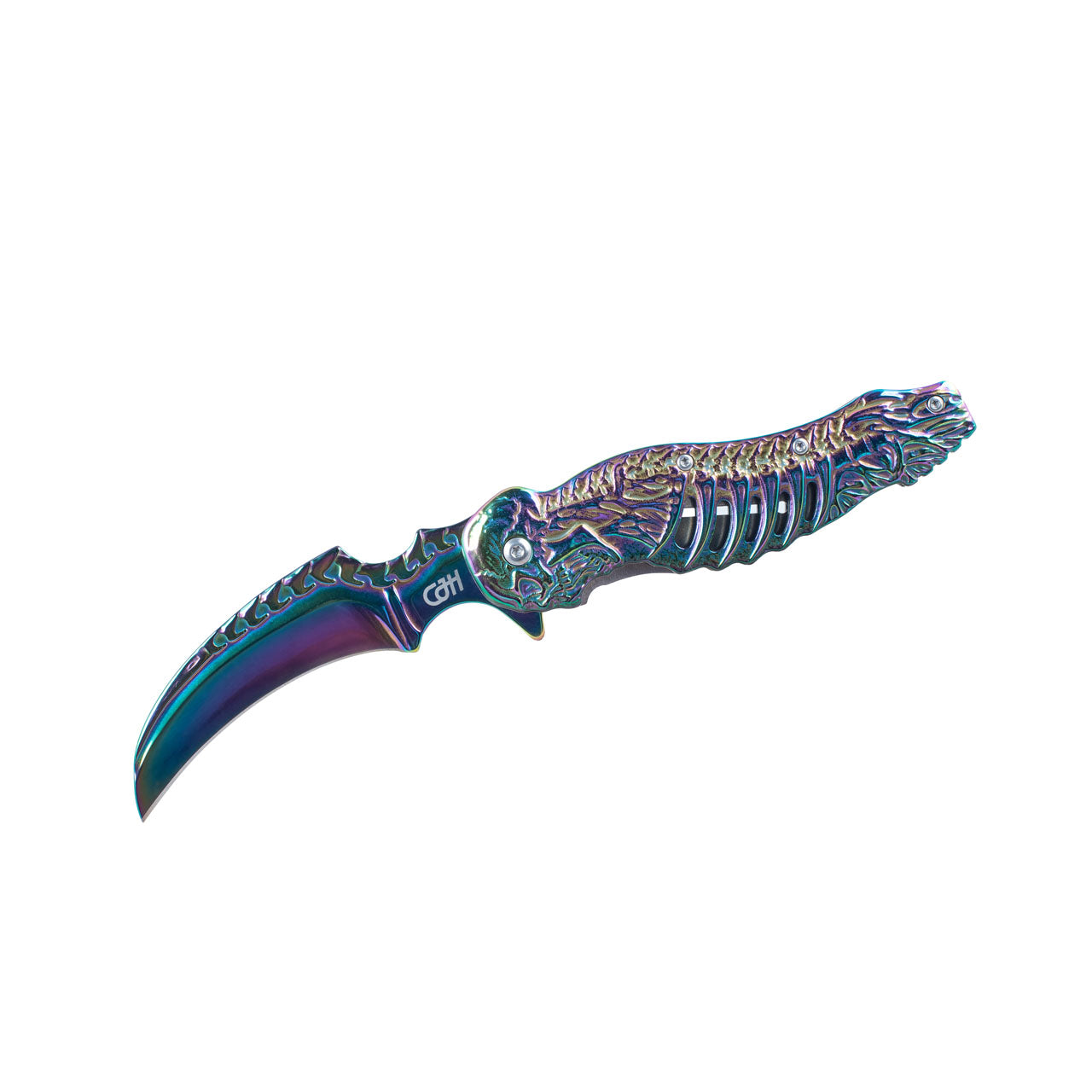 CJH Einhandmesser, Skelett/Rainbow