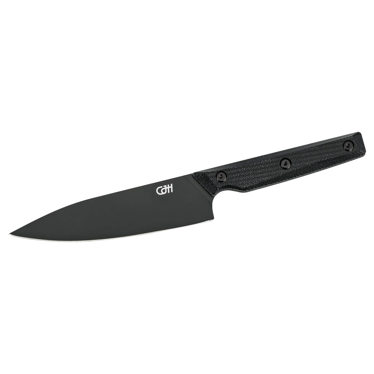 CJH Kochmesser klein, VG10 Stahl, Micarta, schwarz